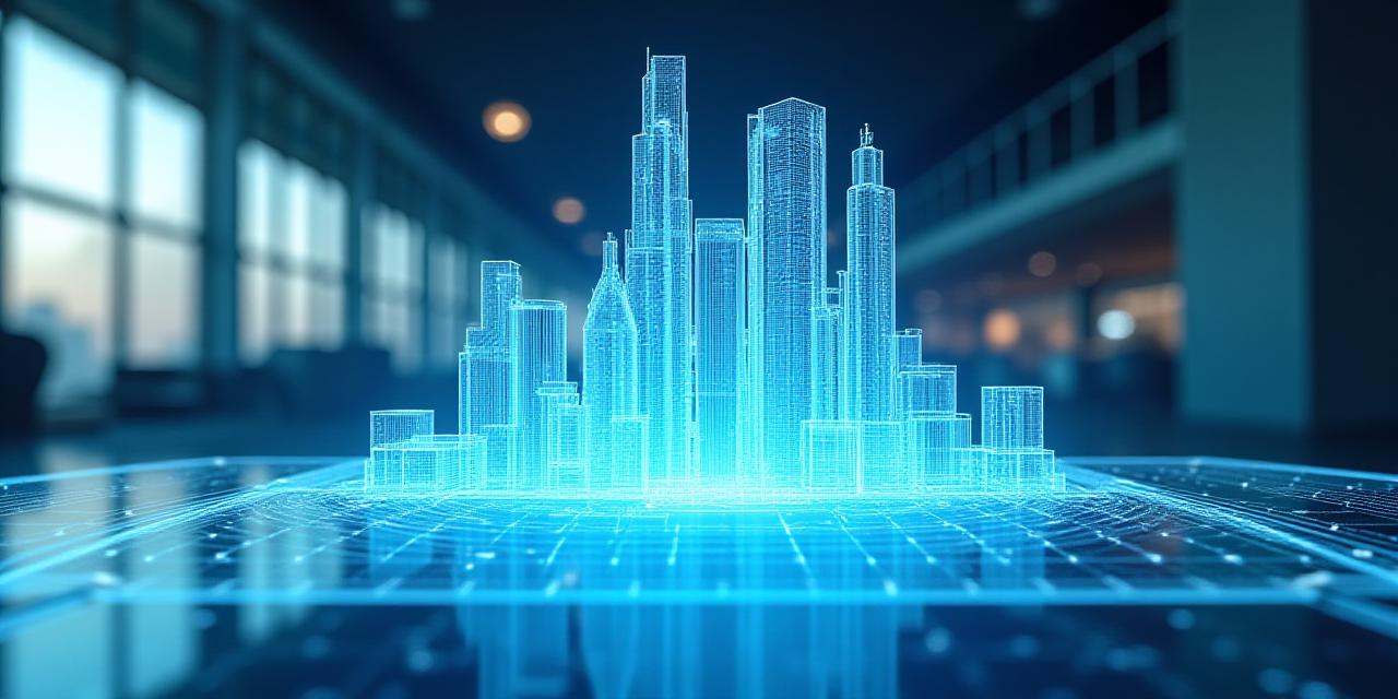 3D Building Information Model visualization on a modern digital interface